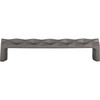 Top Knobs, Mercer, Quilted, 5 1/16" (128mm) Straight Pull, Ash Gray