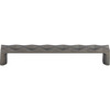 Top Knobs, Mercer, Quilted, 6 5/16" (160mm) Straight Pull, Ash Gray