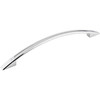 Top Knobs, Mercer, Tango, 7 1/2" Curved Pull, Polished Chrome - Angle View