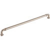 Top Knobs, Chareau, Reeded, 12" (305mm) Straight Pull, Brushed Satin Nickel - alt view