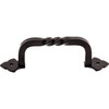 Top Knobs, Normandy, Twist, 4" Fixed Norman Crest Straight Pull, Patina Black