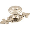 Top Knobs, Brittania, Canterbury 1 1/4" Round Knob with Backplate, Polished Nickel - alt view