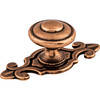 Top Knobs, Brittania, Canterbury 1 1/4" Round Knob with Backplate, Old English Copper - alt view