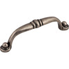 Top Knobs, Somerset, Voss, 3 3/4" Curved Pull, Pewter Antique - alt view