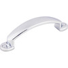 Top Knobs, Somerset, Arendal, 3" Curved Pull, Polished Chrome - alt view