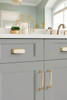 Amerock, Kane, 3 3/4" (96mm) Straight Pull, Golden Champagne - installed 2