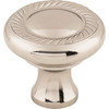 Top Knobs, Somerset, 1 1/4" Swirl Cut Round Knob, Polished Nickel