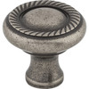 Top Knobs, Somerset, 1 1/4" Swirl Cut Round Knob, Pewter Antique