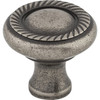 Top Knobs, Somerset, 1 1/4" Swirl Cut Round Knob, Pewter Antique