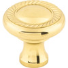 Top Knobs, Somerset, 1 1/4" Swirl Cut Round Knob, Polished Brass
