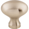 Top Knobs, Somerset, 1 1/4" Egg Oval Knob, Brushed Satin Nickel