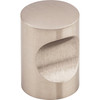 Top Knobs, Stainless Steel, 5/8" Indent Round Knob, Stainless Steel