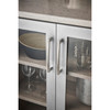 Top Knobs, Stainless Steel, 6 5/16" (160mm) Wide Center Straight Pull, Polished Stainless Steel - installed