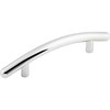 Top Knobs, Nouveau, Curved Bar, 3 3/4" (96mm) Curved Pull, Polished Chrome - alt view