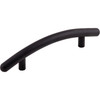 Top Knobs, Nouveau, Curved Bar, 3 3/4" (96mm) Curved Pull, Flat Black - alt view