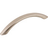 Top Knobs, Nouveau, Bow, 3 3/4" (96mm) Curved Pull, Brushed Satin Nickel - alt view