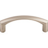 Top Knobs, Nouveau, Griggs, 3" Curved Pull, Brushed Satin Nickel