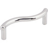 Top Knobs, Nouveau, Spiral, 3" Straight Pull, Polished Chrome - alt view