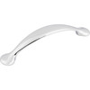 Top Knobs, Nouveau, 5 1/16" (128mm) Honeyman Curved Pull, Polished Chrome - alt view