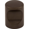 Top Knobs, Nouveau, 3/4" Indent Round Knob, Oil Rubbed Bronze - alt view