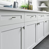 Top Knobs, Grace, Riverside, 2" T- Knob, Ash Gray - installed