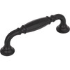 Top Knobs, Grace, Barrow, 3 3/4" (96mm) Straight Pull, Flat Black - alt view