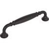 Top Knobs, Grace, Barrow, 5 1/16" (128mm) Straight Pull, Flat Black - alt view