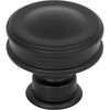 Atlas Homewares, Oskar, 1 1/4" Round Knob, Matte Black