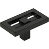 Atlas Homewares, Nobu, 1 3/4" Rectangle Knob, Matte Black - alt view