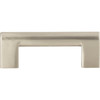 Atlas Homewares, Round Rail, 3" Square End Pull, Brushed Nickel