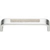 Atlas Homewares, Crystal, 5 1/16" (128mm) Crystal Straight Pull, Matte Chrome