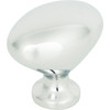 Atlas Homewares, Successi, 1 1/4" Oval Egg Knob, Polished Chrome - alt view 1