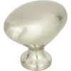 Atlas Homewares, Successi, 1 1/4" Oval Egg Knob, Brushed Nickel - alt view