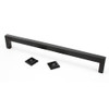 Rusticware, 11" Square End Pull, Oil Rubbed Bronze - shown in black with optional feet