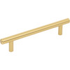 Elements, Naples, 5 1/16" (128mm), 6 15/16" Total Length Bar Pull, Brushed Gold