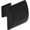 Jeffrey Alexander, Roman, 1 1/4" Square Knob, Matte Black - alternate view 2