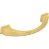 Jeffrey Alexander, Roman, 3 3/4" (96mm) Curved Pull, Brushed Gold - alternate view 2
