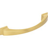 Jeffrey Alexander, Roman, 5 1/16" (128mm) Curved Pull, Brushed Gold - alternate view 2