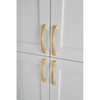 Jeffrey Alexander, Roman, 6 5/16" (160mm) Curved Pull, Brushed Gold - installed 1