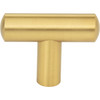 Jeffrey Alexander, Key West, 1 7/8" Length Pull Knob, Brushed Gold - alternate view