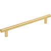 Jeffrey Alexander, Key West, 7 9/16" (192mm) 9 1/2" Total Length Bar Pull, Brushed Gold