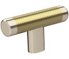 Amerock, Esquire, 2 5/8" Pull Knob, Polished Nickel / Golden Champagne