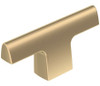 Amerock, Riva, 2 1/2" Length Pull Knob, Golden Champagne