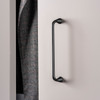 Century, Cone, 6 5/16" (160mm) Straight Pull, Matte Black - installed