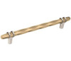 Amerock, London, 8" Bar Pull, Golden Champagne / Polished Chrome