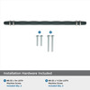 Amerock, London, 10 1/16" (256mm) Bar Pull, Black Bronze / Satin Nickel - included hardware
