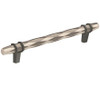 Amerock, London, 6 5/16" (160mm) Bar Pull, Black Bronze / Polished Nickel