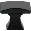 Jeffrey Alexander, Philip, 1 1/8" Rectangle Knob, Matte Black- alternate view 1