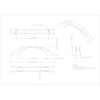 Jeffrey Alexander, Philip, 3 3/4" (96mm) Curved Pull, Satin Nickel- technical