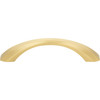 Jeffrey Alexander, Wheeler, 3 3/4" (96mm) Curved Pull, Brushed Gold - alternate view 1